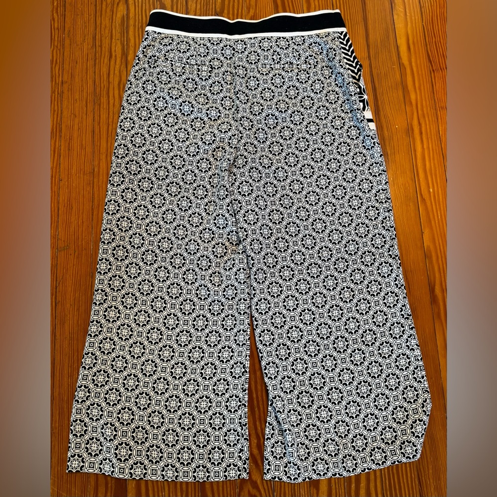 Ann Taylor LOFT Pattern Crop High Rise Palazzo Pant- 10P - Picture 2 of 4